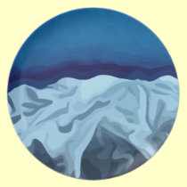mt blanc lune moon painting plates
