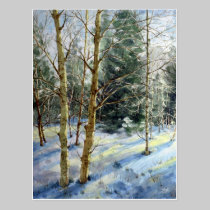 Mt Charleston trees in the snow postcards