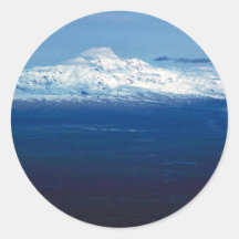Mt. Drum Wrangell St. Elias Round Stickers