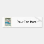 Mt. Fuji And Sun Vintage Japanese Silk Label Bumper Stickers