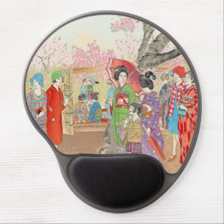 Mt Fuji and the Cherry Blossoms on Asuka Hill art Gel Mousepad