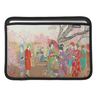 Mt Fuji and the Cherry Blossoms on Asuka Hill art MacBook Sleeves