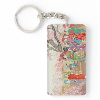 Mt Fuji and the Cherry Blossoms on Asuka Hill art Acrylic Key Chains