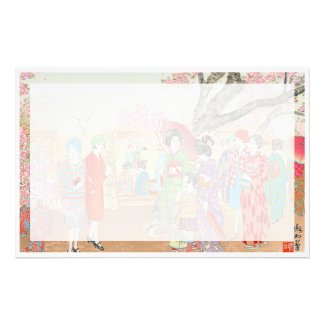 Mt Fuji and the Cherry Blossoms on Asuka Hill art Stationery