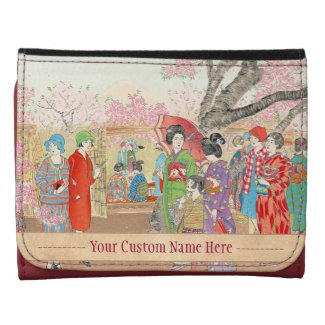 Mt Fuji and the Cherry Blossoms on Asuka Hill art Tri-fold Wallet