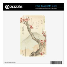 Mt. Fuji Behind a Blossoming Plum Tree iPod Touch 4G Skins