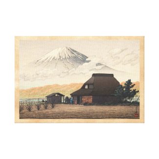 Mt. Fuji from Narusawa Hasui Kawase shin hanga art Stretched Canvas Print