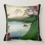 Mt. Fuji in Japan circa 1800's Throw Pillows