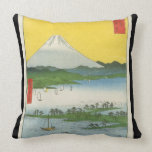Mt. Fuji in Japan circa 1800's Pillow