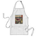 Mt. Fuji Japanese Vintage Art Wedding Invitation aprons by WeddingInvitations Mt. Fuji Japanese Vintage Art Wedding Invitation aprons