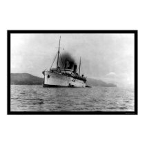 Mt. Fuji Steamer Japan 1909 posters