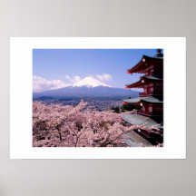 Mt Fuki with Sakura Print