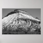 Mt. Garfield in Winter Black and White Photo posters