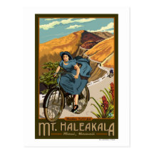 Mt. Haleakala Bicycle Rides Hawaii Postcard