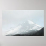 Mt Hood on a Foggy Day Oil Painting Poster