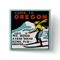 Mt. HOOD OREGON - Vintage Travel Pinback Buttons