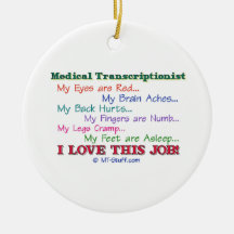 MT I Love This Job Christmas Ornaments