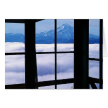 Mt. Jefferson from Gold Butte Fire Lookout Greeting Cards