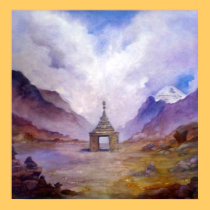Mt Kailash Stupa Tibet by Lynda Vugler posters