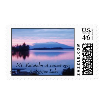 Mt. Katahdin at sunset Postage