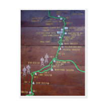 mt kinabalu trail signage post cards