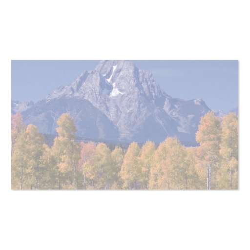 Mt. Moran, Grand Teton National Park, Wyoming Business Card Template (back side)