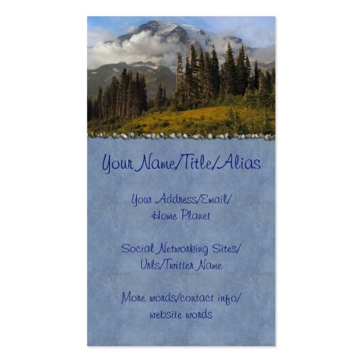 Mt Rainier Business Card Template (front side)