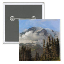 Mt Rainier Pinback Button