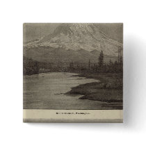 Mt Rainier Steilacoom Beach Pinback Button