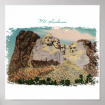 Mt. Rushmore Painted Canvas Print