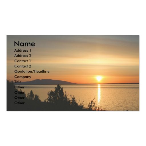 Mt.Susitna /Sleeping Lady Business Card (front side)