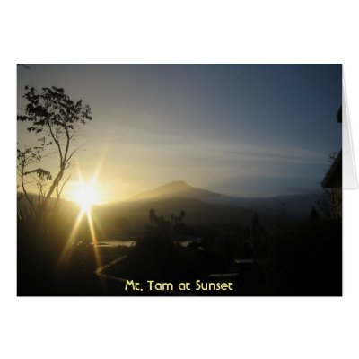 Mt. Tam at Sunset Greeting Cards by joshuareeves