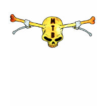 MTB SKULL HANDLEBARS t-shirts by bikezombie MTB SKULL HANDLEBARS t-shirts