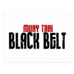 Muay Thai Black Belt Karate Postcard