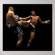Muay Thai Boxing Action Print