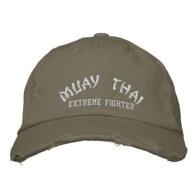 Muay Thai Embroidered Baseball Caps by Ricaso_Graphics