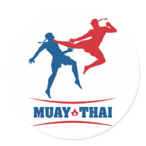 Muay Thai Round Sticker