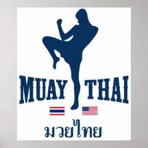 Muay Thai Thailand USA Print
