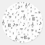 Much Music Round Stickers