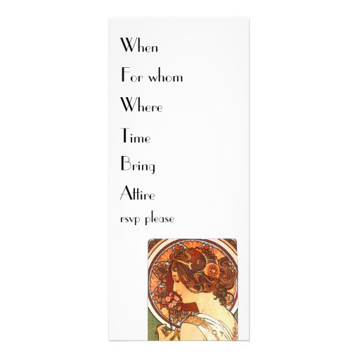 Mucha Art Nouveau Bridal Shower Invitation