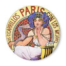 Mucha Art Nouveau Illustration Fridge Magnets