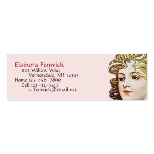 Mucha Art Nouveau Morning Awakening  Bookmark Card Business Card Templates