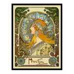 Mucha Art Nouveau Poster -  Zodiac  - La Plume