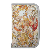 Mucha Art Nouveau Woman with a Daisy Folio Planner