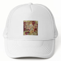 Mucha Art Nouveau: Woman With Daisy Hats