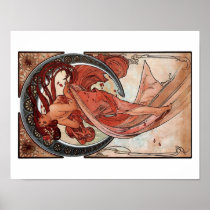 Mucha Dance Woman Dancing Art Deco Print