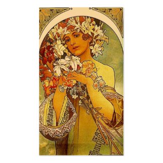 Mucha flowers profilecard