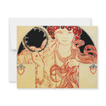 Mucha ~ Girl from Brooklyn Exhibition Poster Personalized Invitation