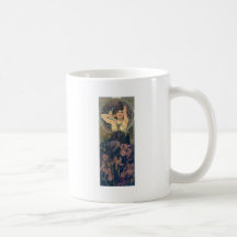 Mucha iris flowers woman art deco coffee mugs