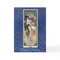 Mucha ~ "L'Amethyste" February BirthdayCard